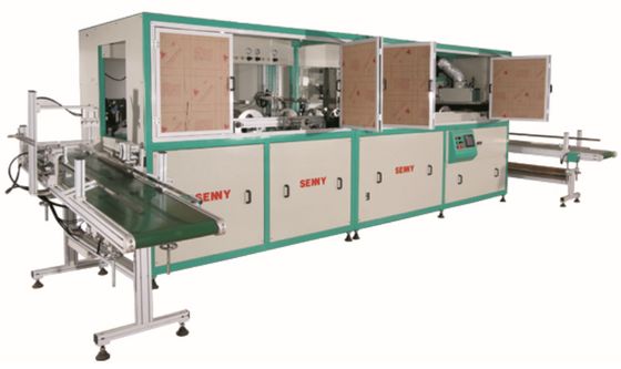 Máquina de serigrafía automática para cubos redondos de plástico multicolor, 18 piezas/min