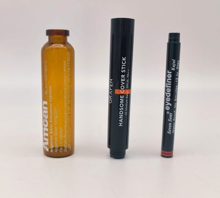 8 Estación de trabajo 1 Máquina de serigrafía totalmente automática de color para jeringa/lápiz de ceja