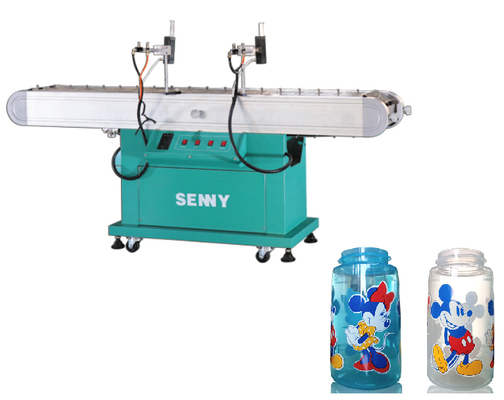 100W 50pcs/min Tratamiento de llama Máquina semiautomática Botella rotativa estable
