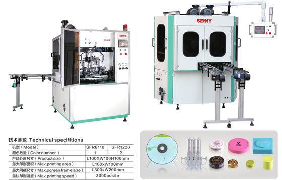 Automatic 2-Color Covers UV Flat Screen Printing Machine 50 Pcs/Min