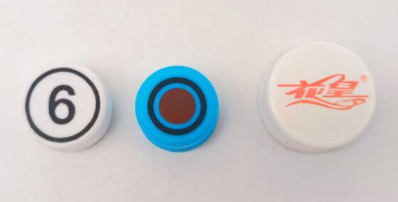 Máquina automática de impresión de 2 colores para tapas de botellas de plástico de 28-38 mm de diámetro
