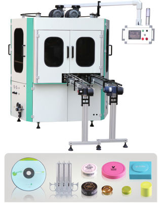2 estación 50pcs/Min Automatic Screen Printing Equipment 100x100m m para el casquillo
