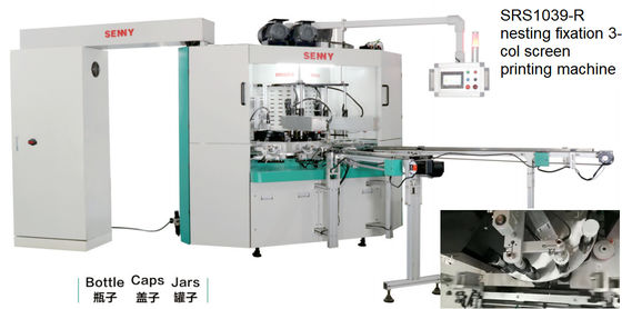 250x160m m 30pcs/Min Multicolor Screen Printing Machine para el casquillo