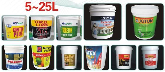 Impresora automática de la pantalla del cubo redondo de 5~30 litros para los cubos 12 colores