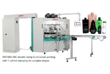 6 Estación 25pcs/min Máquina de impresión multicolor de pantalla ISO para tapa