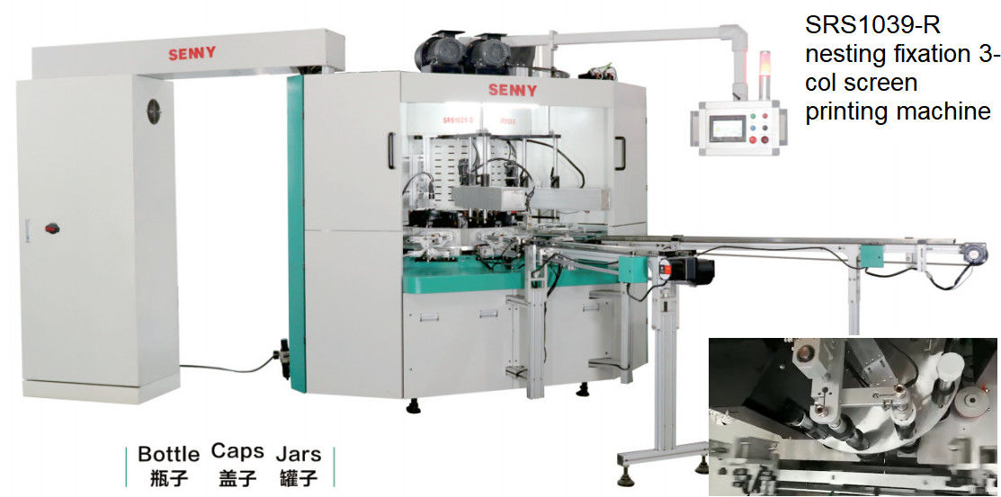 250x160m m 30pcs/Min Multicolor Screen Printing Machine para el casquillo