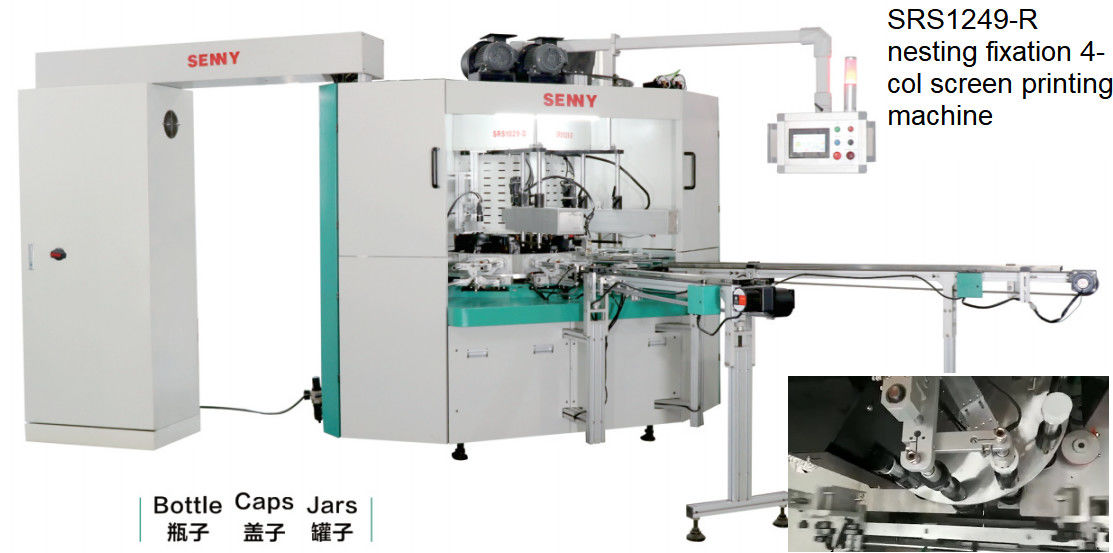 servocontrol automático de la impresora de la pantalla de la botella del color de 380V 60HZ 4